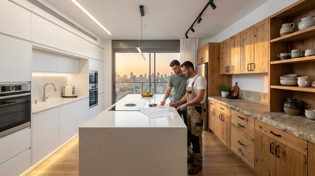 תמונה זו נוצרה על ידי gemini-pro בינה מלאכותית עיצוב מטבחים יוקרתיים